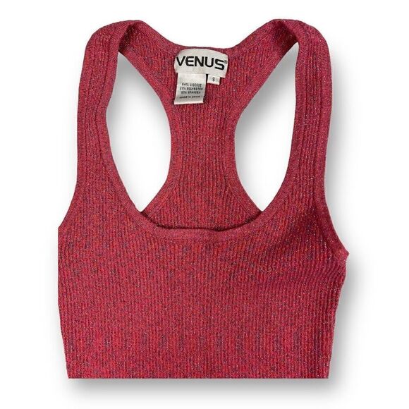Venus Vintage Metallic Sweater Tank Top Size Small - Picture 4 of 4